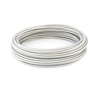 15m PVC cable acier 5mm transparent couleur 1x19 gaine corde de foresterie galvanisé avec revetement en polymere