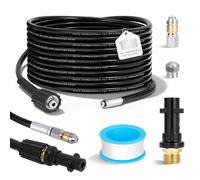 15m Tuyau Déboucheur Canalisation, Furet Deboucheur Canalisation 400 Bar/5800 PSI, Compatible Kärcher K2-K7 pour Usage Domestique