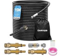 15M Tuyau Deboucheur Canalisation Haute Pression Kärcher K2-K7 HD HDS Lavor Bosch Kit Furet Buse Rigide Rotative Adaptateur Cuivre