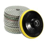 15pcs 4 Pouces Tampons De Polissage Ensemble 50-6000 Grain Humide Sec Tampons De Polissage Diamant Avec Disque Auto-Adhésif