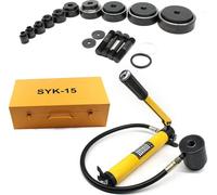 15T Perforateur hydraulique Kit de perforation de tôle Perforateur hydraulique pour presse hydraulique Outils Vérin Pompe hydraulique 16-101mm