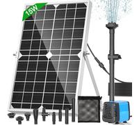 15W Pompe de bassin solaire 720L/H | 4 modèles de fontaines variables | Pour bassin de jardin, fontaines, viviers