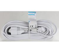 15x Câble de rallonge 10m blanc Intérieur Prises de courant Appareils Fiches Ménage