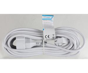 15x Câble de rallonge 10m blanc Intérieur Prises de courant Appareils Fiches Ménage