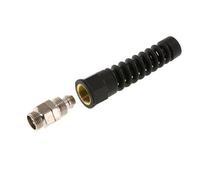 15x9.5 & G3/8'' Raccord droit à enfoncer en laiton nickele avec filetage mâle Protection contre le coude rotatif