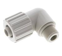 15x9mm & G3/8'' Raccord à compression coude en PP avec filetage mâle 10 bar PVC et PA