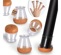 16/24 pièces Protecteurs de sol en silicone pour pieds de chaise, patins de chaise pour parquets, tampons de meuble avec bordure épaisse en feutre, housses de chaise transparentes. Protège les sols et