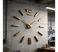 16"/36"/47" Grande horloge murale design moderne 3D/2D Horloge à quartz Mode Autocollant miroir acrylique Décoration de la maison Salon Bureau Cadeau 130 cm,90 cm,40 cmPMMA