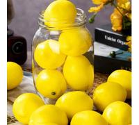 16/8/4/1 pièce Modèle de citron artificiel mini 4cm/1,57in, Décoration de citron réaliste pour la maison, la cuisine, le mariage, la fête, les accessoires de photographie, les cadeaux, l'anniversaire,