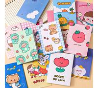 16/8 pièces Mini carnets de poche, motif de dessin animé, 16 feuilles/32 pages, style minimaliste, parfait comme récompenses et fournitures, cadeaux de notes aléatoires en ournitures scolaire