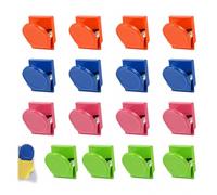 16 agrafes magnétiques en métal Multi de Couleur de Couleur,Clips Multifonctions colorés pour Tableau Blanc, réfrigérateur et Notes, pour la Cuisine, Le Bureau et Toutes Surfaces métalliques