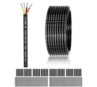 16 AWG 4x1,5mm² 4 câbles à 4 conducteurs 30 mètres, 16 AWG 4 conducteurs en fil de cuivre étainné, PVC 16AWG 4 conducteurs pour DC 5V/12V/24V, éclairage LED, câble d’extension, véhicules, etc