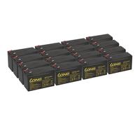 16 batteries Kung Long WP7,2-12A F2 AGM, 12V, 7,2Ah – compatibles avec l'AdPos Mini 5000 – ensemble de batteries de remplacement pour onduleurs
