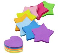 16 Blocs Notes Adhésives 70x70 mm, 480 Feuilles Note Autocollant Couleur Vive, Super Collant Repositionnable pour Bureau, École, Maison, Pense Bête et Marque Page Adhesif(En Forme de Cœur, Tulipe)