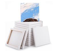 16 cadres Malkeil de 20x20 cm, toile en coton, pour peinture acrylique et huile
