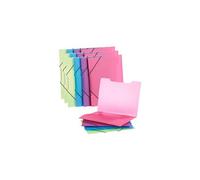 : 16 chemises plastiques à rabats et élastiques - 4 coloris