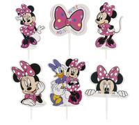 dekora - Kit pour Fabriquer et Décorer des Cupcakes de Minnie Mouse Cake Toppers en Papier - 8 Modèles 16 Unités