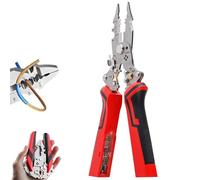 16 En 1 Pince À Dénuder Pliable Multifonction Avec Testeur De Tension, Pince À Dénuder Professionnelle, Utilisable Pour Sertir, Couper, Tirer, Enrouler Et Diviser Les Fils