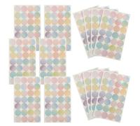 16 Feuilles Étiquettes de Renforcement Perforées Autocollantes | Adhésif Autocollant, Réparation des Trous sur Papier à Reliure, Usage Maison et Calendriers