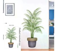16 grands stickers muraux en PVC motif plantes tropicales vertes, feuilles de palmier, pour salon, avec affiche, disque vinyle, décoration d'intérieur~01057