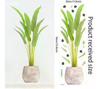 16 grands stickers muraux en PVC motif plantes tropicales vertes, feuilles de palmier, pour salon, avec affiche, disque vinyle, décoration d'intérieur~01064