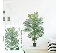 16 grands stickers muraux en PVC motif plantes tropicales vertes, feuilles de palmier, pour salon, avec affiche, disque vinyle, décoration d'intérieur~01055