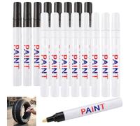 16 Marqueur Permanent, Stylo ImperméAble et SéChage Rapide Peinture | Pointe Ronde 2.8 mm Marqueur Indelebile de Peinture pour l'étiquetage du Métal, Verre, Roche ou du Plastique(Blanc & Noir)