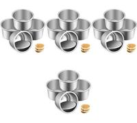 16 mini-moules ronds en aluminium, moules à beignets et à muffins, ainsi que des moules à gâteaux et à tartes.