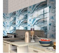 16 PCS Autocollant pour carrelage mural, Stickers Carreaux , Convient pour la Cuisine, Salle de Bain（15x30cm）