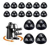16 PCS Roulettes à Billes Auto-adhésif en Acier et ABS 360 Degrés Mini Roue Adhésivf Robust, Roulettes de Meubles à Billes de Transfert Modèle à 3 Perles pour Poubelles Boîtes, Pots de Fleurs(Noir)