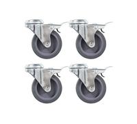 vidaXL 16 pcs. Roulettes pivotantes avec trou au dos 75 mm
