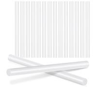 16 Pièces Bâtons de Colle Thermofusible Eva Blancs 7x100mm | Haute Viscosité, Prise Rapide, Usage Facile, pour Plastiques et Cartons, Loisirs Créatifs DIY
