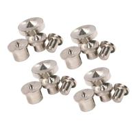 16 Pièces Centre de Tenon de Cheville en Métal Argenté, 4 Tailles | Points Internes et Marquages Externes, Usage DIY Menuiserie, Tenons et Chevilles 6 8 10 12mm