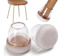 16 pièces de protecteurs de sol pour pieds de chaise extra petits, protecteurs de pieds de chaise en silicone pour planchers en bois, coussinets ronds en feutre pour protéger les sols des rayures et