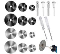16 Pièces Disques De Coupe pour Dremel Accessoires, Disques de Coupe pour Outil Rotatif, Accessoires de découpe Polyvalents pour métal, Bois, Plastique et Verre - Lames en Acier Haute Vitesse