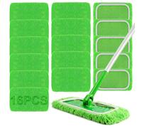 16 Pièces Lingettes Reutilisable pour Swiffer Sweeper | Lavables Mop de Chiffons de Rechange en Microfibre,SerpillièRe Humide Et SèChe en Microfibre, AdaptéEs à Tous Types De Sols