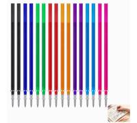 16 Pièces Mine Effaçable Compatible avec Legami, 0.7 mm Recharge Stylo Effaçable Encre Thermosensible, 8 Couleurs Variées (2x chaque couleur), Idéal pour Écriture, Correction Facile, École, Bureau