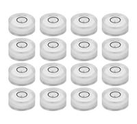 16 Pièces Niveau à Bulle Circulaire 15mm Blanc, 6mm | Surface Plane Toutes les Directions, Plastique, Format Compact, Usage, Haute Résistance