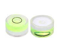 16 Pièces Niveau à Bulle Circulaire 15mm, Hauteur 6mm, Vert | Plastique, Résistance Élevée, Précision Stable, pour Surfaces Planes Toutes les Directions