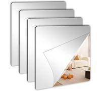 16 Pieces Wall Mirror Sticker 10 × 10 Cm Small Square Acrylic Mirror Adhesive Mirror Soft Stick Decorative Mirror Design For Living Room Bathroom Living Room Bedroom
