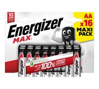 16 Piles Alcalines AA / LR6 Energizer Max