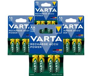 16 Piles Rechargeables AA / HR6 2600mAh Varta Accu Pro