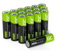 16 piles rechargeables AA R6 2600 mAh NiMH pour télécommande PADA