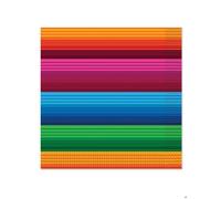 16 Serviettes en papier Mexicaine 33 x 33 cm - Multicolore