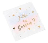 16 serviettes gender reveal party 33x33cm - artifetes 79142 Multicolore G