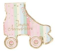 16 serviettes papier patins pastel party 33cm - artifetes 94025 Multicolore G