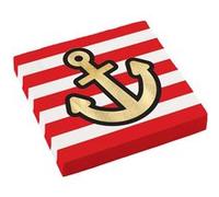 16 serviettes papier pirates ancre marin or 33cm - 9909912 AMSCAN Rouge G