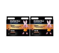 16 x Duracell AAA Optimum (2 ampoules de 8 batteries) 16 piles (MX2400/MINI STYLO/MICRO)