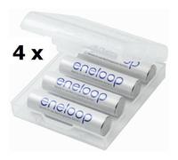 16 x piles AAA Panasonic Eneloop rechargeables - 750mAh avec boîtiers de rangement