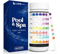 160 bandelettes de test pour piscine et spa - Kit de test d'eau 7 en 1 pour chlore, brome, pH, dureté, alcalinité et plus - Résultats précis - Testeur d'eau de bain à remous, eau salée et